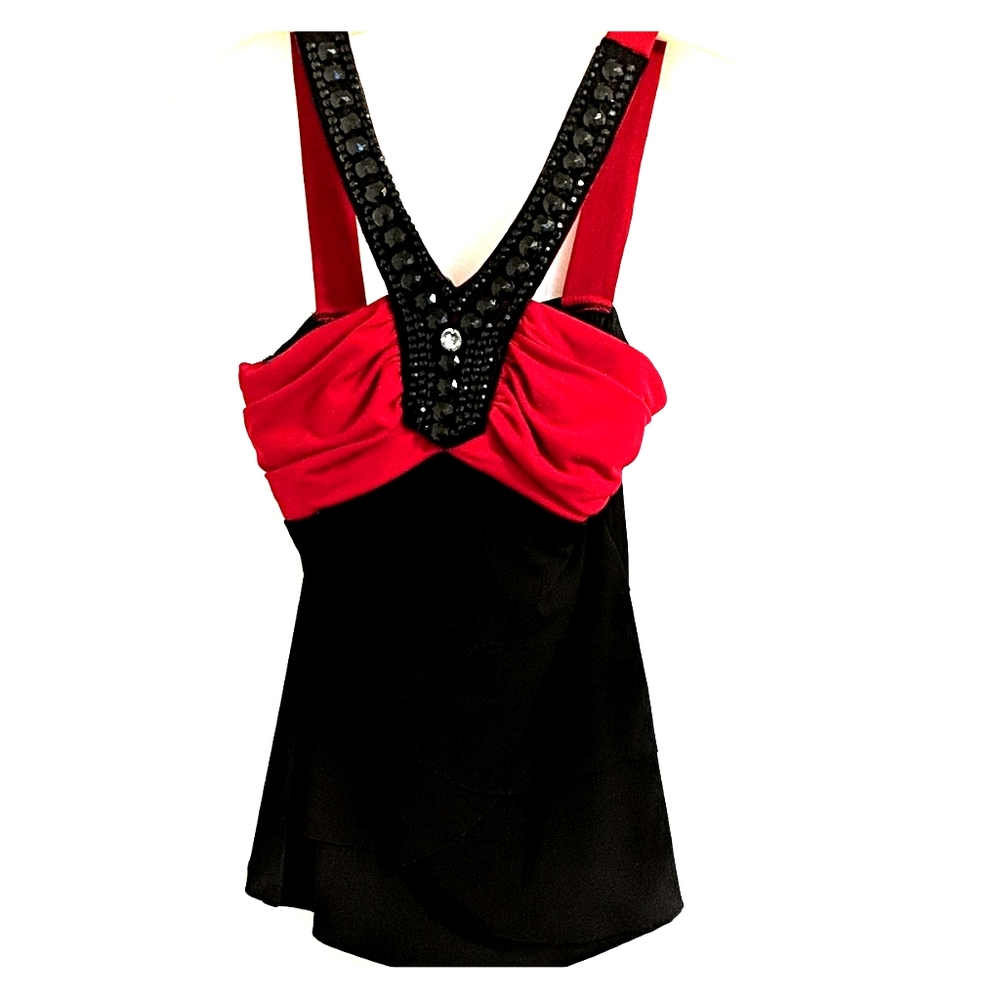 A glitzy tank top